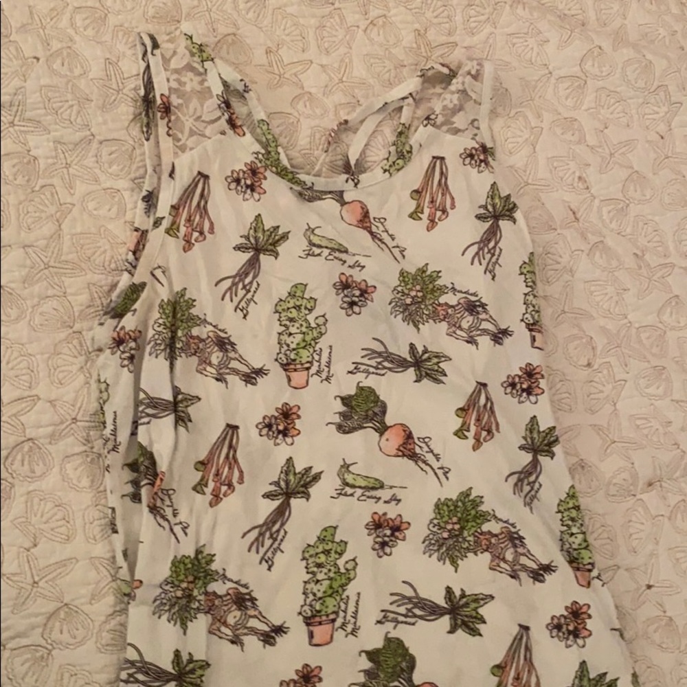 White Harry Potter botanical shirt